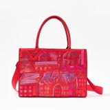 VV SIGNATURE LEATHER TOTE BAG