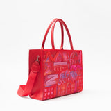 VV SIGNATURE LEATHER TOTE BAG