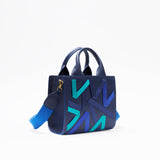 VV SIGNATURE RIBBONED BLUE MINI BAG