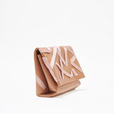 VV RIBBONED NUDE CLUTCH