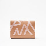 VV RIBBONED NUDE CLUTCH