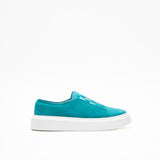 SUEDE SNEAKERS WITH SILK RIBBONS