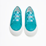 SUEDE SNEAKERS WITH SILK RIBBONS