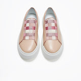 SNEAKERS BÉZS SELYEMSZALAGOKKAL