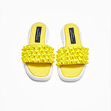 YELLOW RIBBONED SLIPPERS