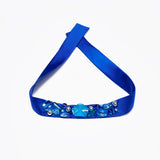 SIGNATURE BEADED BLUE BELT