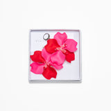 PINK-RED FLORAL HARMONY EARRING