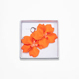 ORANGE FLORAL HARMONY EARRING