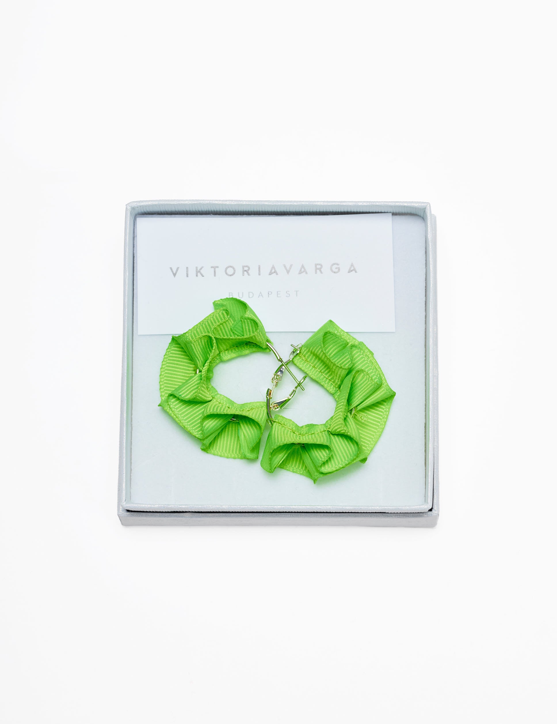 SIGNATURE RIBBONED EARRING - SMALL SILVER
