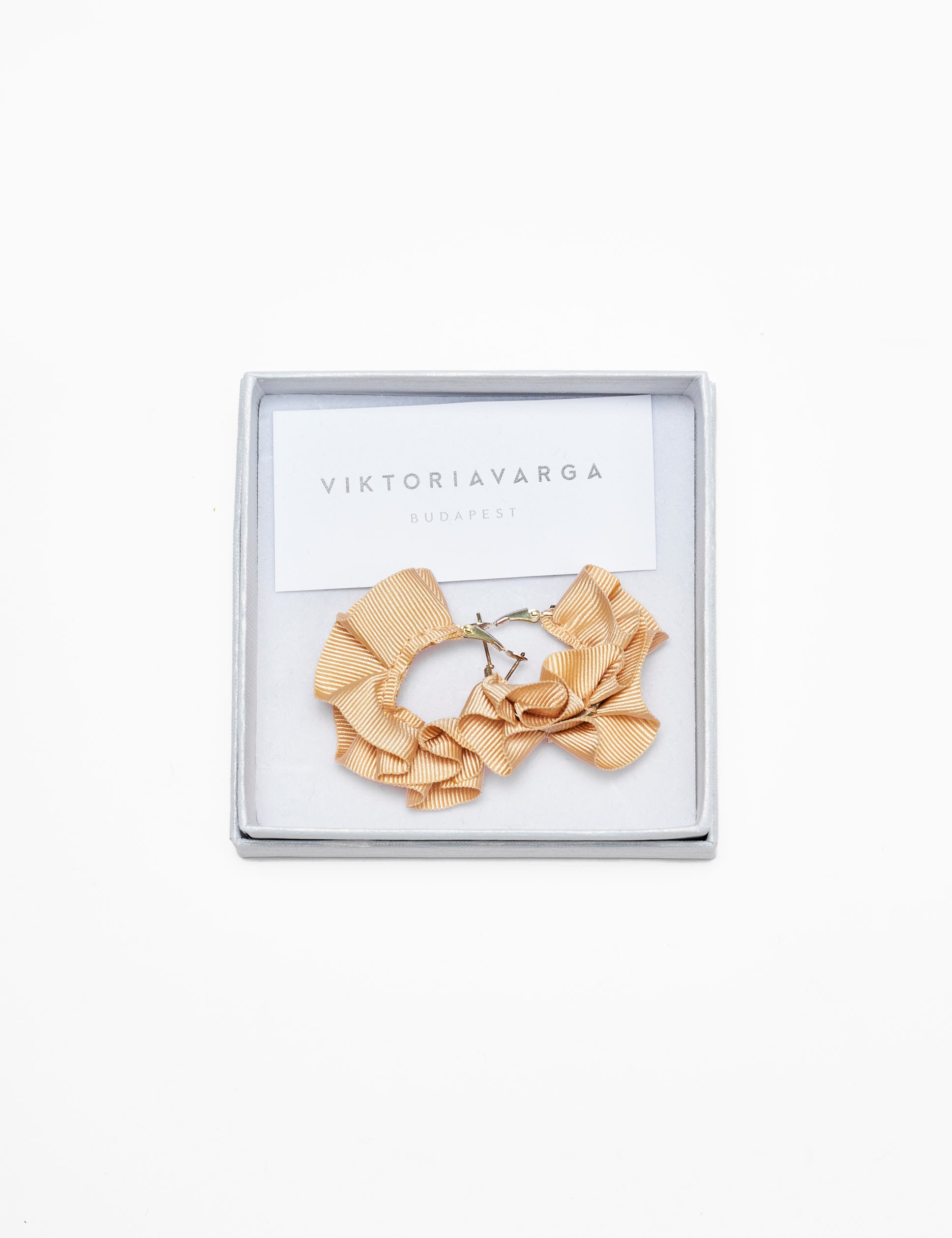 SIGNATURE RIBBONED EARRING - SMALL SILVER