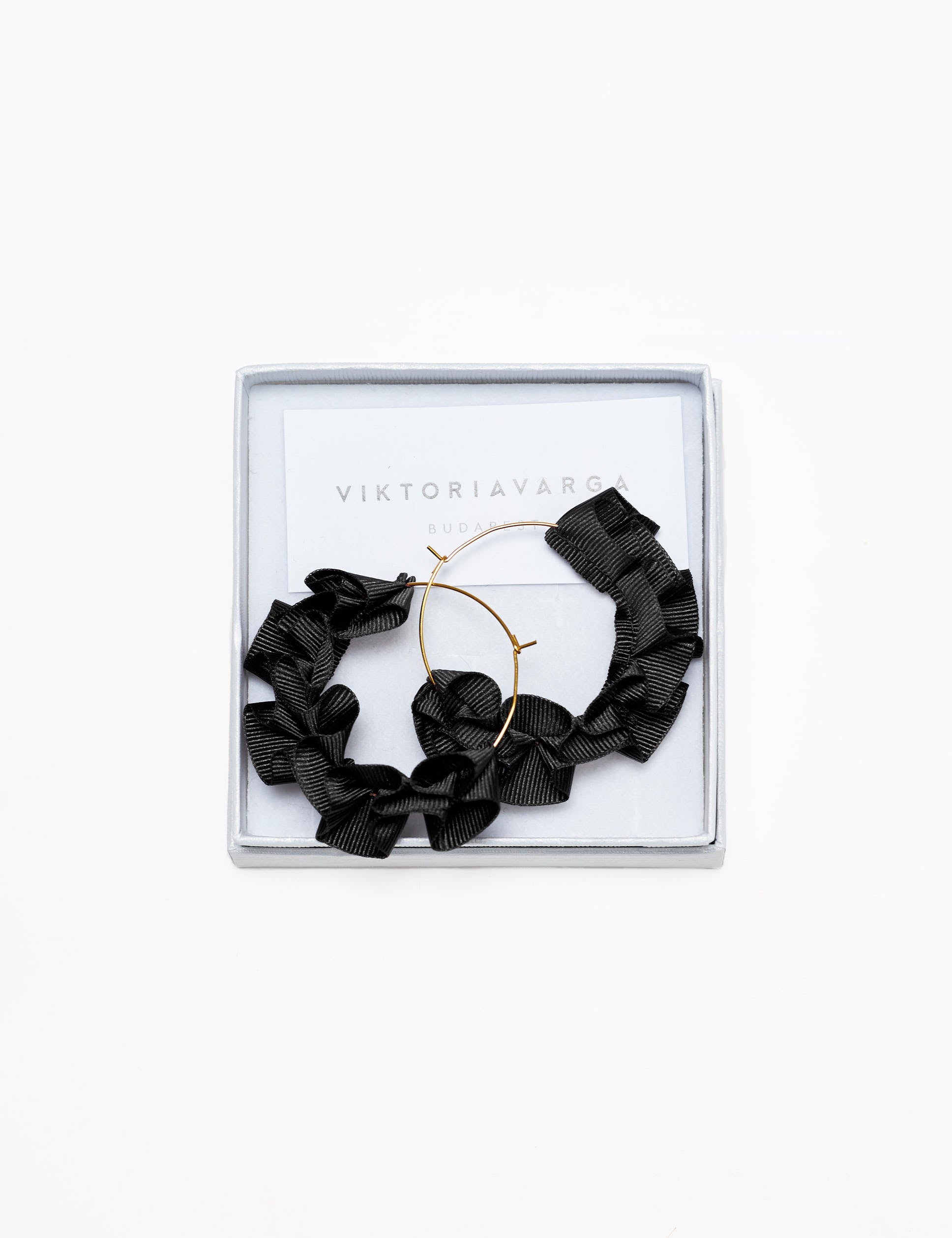 SIGNATURE RIBBONED EARRING - BIG GOLD