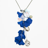 DARK BLUE FLORAL HARMONY NECKLACE