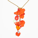 ORANGE FLORAL HARMONY NECKLACE