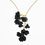 BLACK FLORAL HARMONY NECKLACE