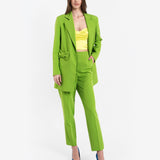 GREEN BLAZER WITH BOWS