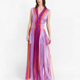 PURPLE ORGANZA MAXI DRESS