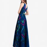 PORTO HAND-PAINTED AND RIBBONED DRESS
