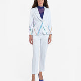 SIGNATURE BLAZER WITH SILK RIBBONS