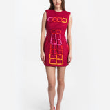 WOOL MINI DRESS WITH RIBBON DETAILS