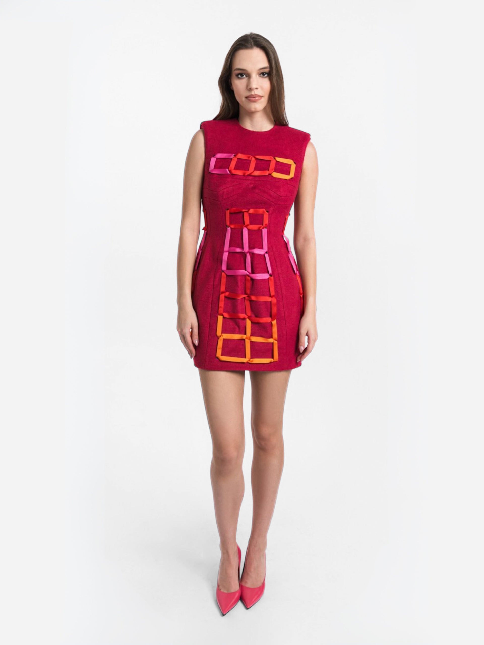 WOOL MINI DRESS WITH RIBBON DETAILS – VIKTORIAVARGA