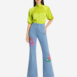 HAND-PAINTED FLOWERS JEANS