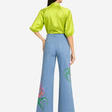 HAND-PAINTED FLOWERS JEANS