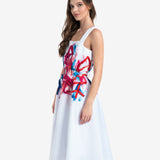 ABSTRACTION NEOPRENE HANDPAINTED DRESS