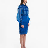 SILK ORGANZA BLUE SHIRT