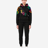 COZY NEOPRENE BLACK HOODIE