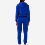 COZY VELVET BLUE LOVE ZIP-UP HOODIE