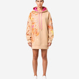 COZY NEOPRENE OVERSIZE BEIGE HOODIE