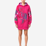 COZY NEOPRENE OVERSIZE PINK HOODIE