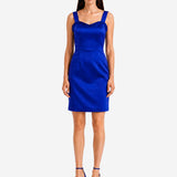 ROYAL BLUE COCKTAIL DRESS WITH RIBBONS