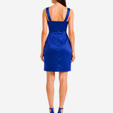 ROYAL BLUE COCKTAIL DRESS WITH RIBBONS