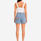 FEHÉR SELYEM CROP TOP