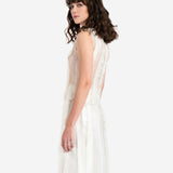 LASHES WHITE SILK ORGANZA SKIRT